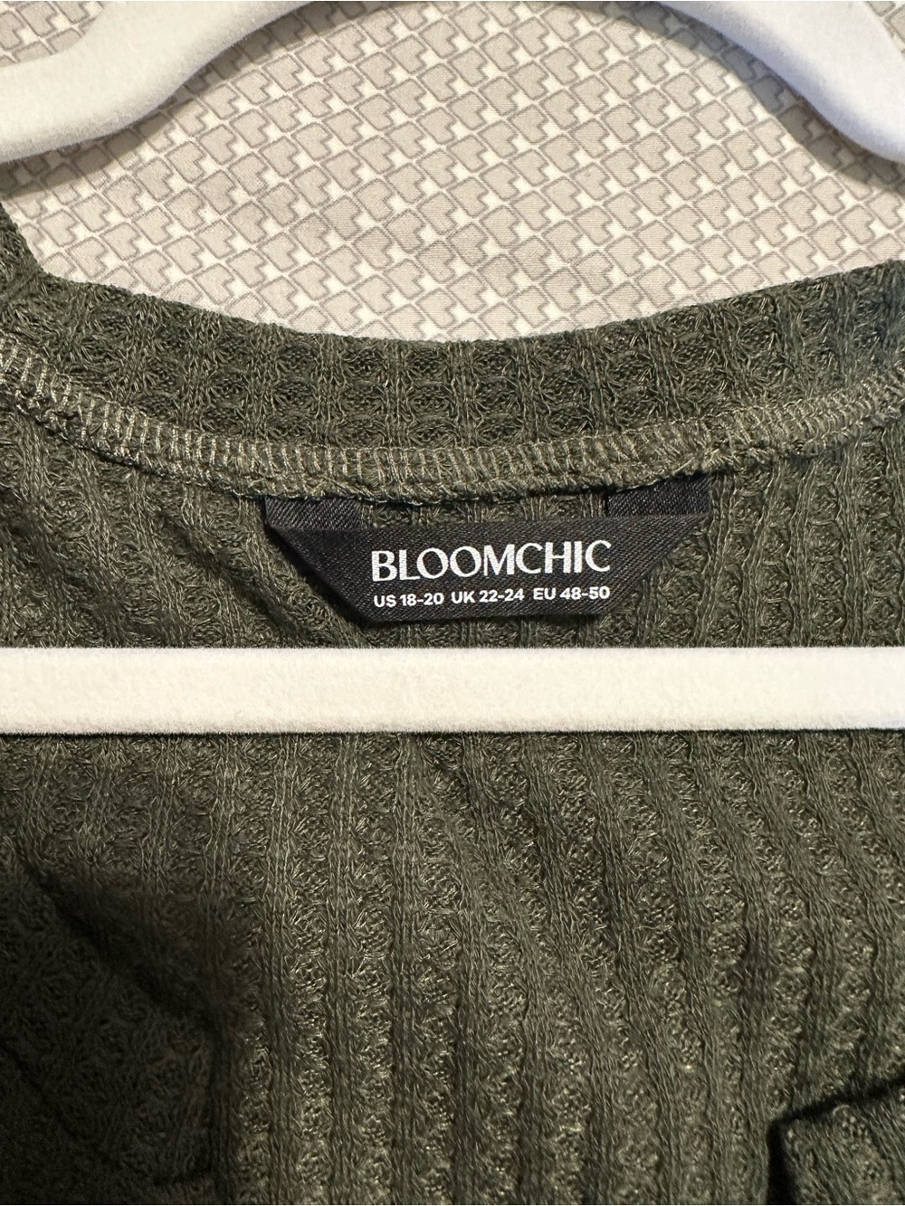 BloomChic Olive Green Ribbed Sweater Top - Picture 3 of 9